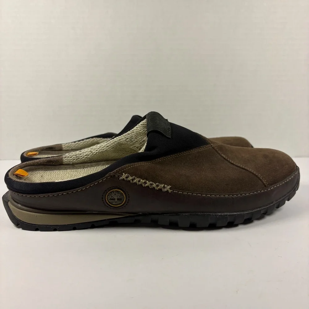 Timberland Clog Mules Mens 13 Brown Suede Smartwool Slip On Outdoor Shoes